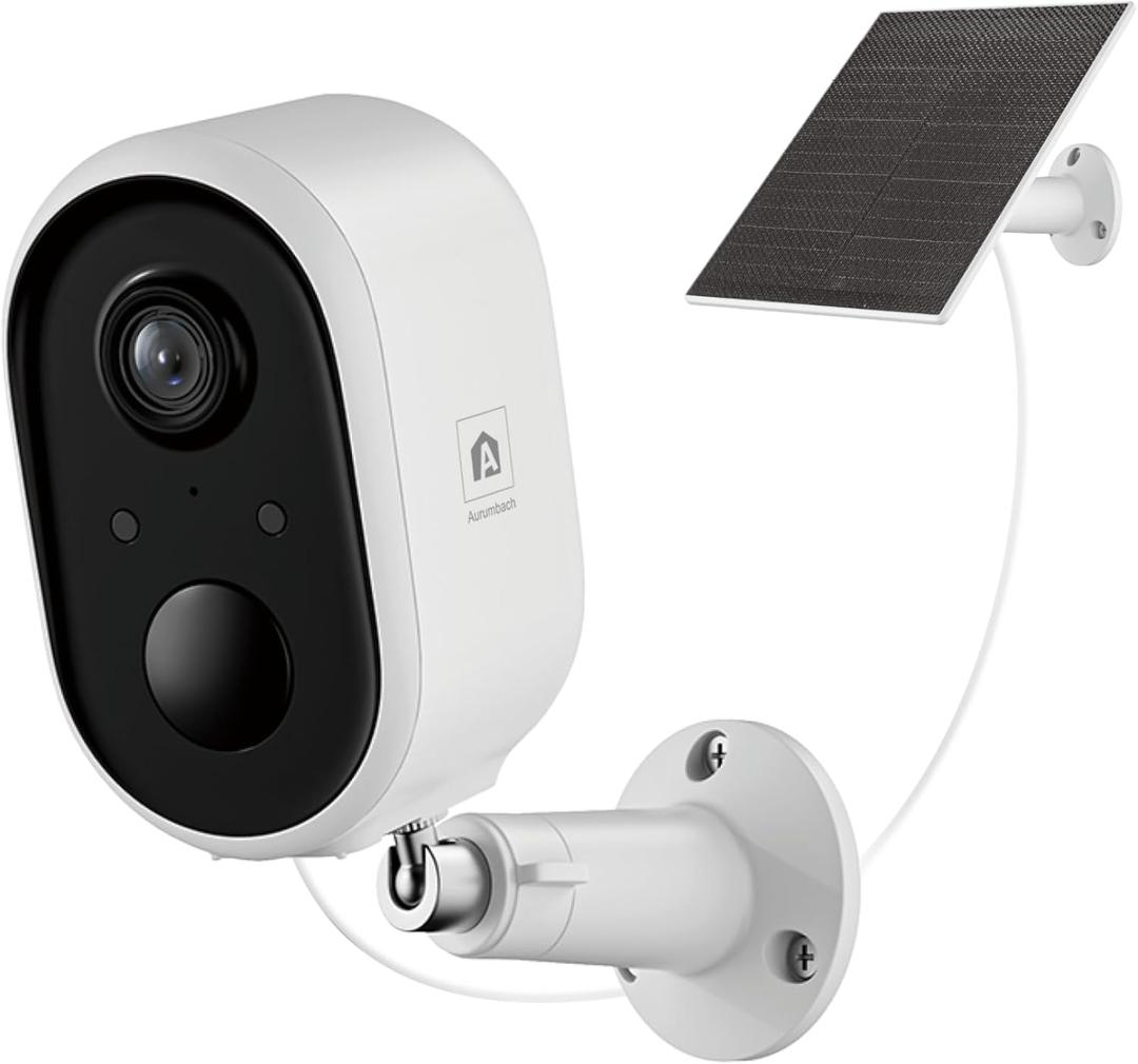 Solar Security Camera Outdoor Wireless, 2K Color Night Vision, Battery Powered PIR Motion Detection,2.4GHz WiFi Cameras for Home Surveillance, Light and Sound Alarm, 2-Way Audio