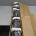 Retractable White Background Screen - 36" x56" ID Photo Portable Backdrop Roll Up/Pull Down Background Black and White Double-Sided Design Suitable for ID Card Passport Photo Photography