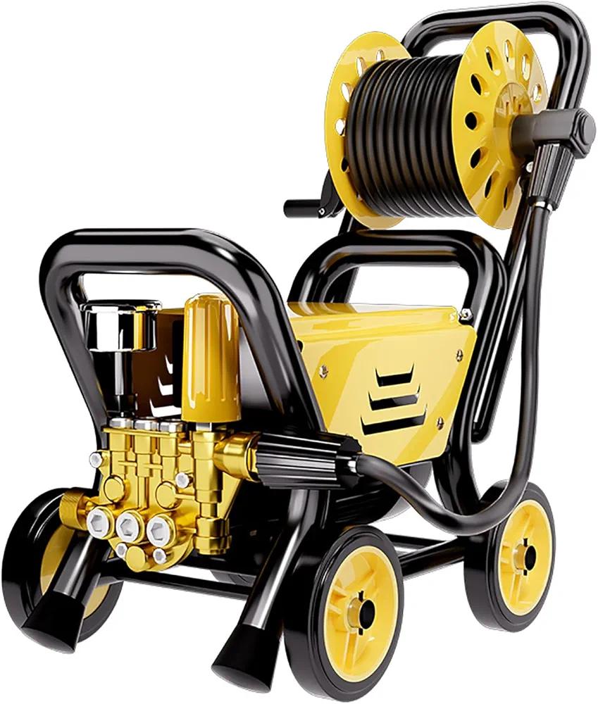 Ocbweizn Electric Pressure Washer with Hose Reel, 2500 Max Psi for Cars/Walls/Roads/Lawns