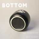 Black Small Porcelain Pet Urn with Wooden Paw Lid  Ceramic Cremation Urn for Doggo, Kitty or Fur Baby Ashes 2.9''x2.9'' Sealing Well, Elegant Decorative Memorial Display Urn