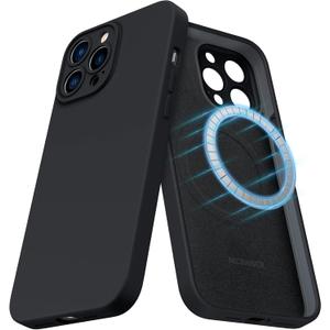 MCFANCE Magnetic for iPhone 13 Pro Case, Compatible with MagSafe, [Full Camera Protection] Anti-Scratch Microfiber Lining Phone Case, 6.1" 2021,Black