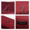 Women Faux Suede Pleated Bow Evening Bag Elegant Clutch Purse Handbag Formal Wedding Prom Party