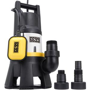 Sump Pump Submersible 7000GPH Powerful Water Pump for Pool Draining 1.5HP Stainless Steel Utility Pump with Float Switch 16FT Power Cord for Flooded House Sump Pit Pond Remove Water SUB 7000S