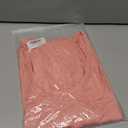 Womens Cap Sleeve T Shirts V Neck Casual Tops Oversized T-Shirt Summer Trendy Lightweight Loose Fit Basic Tees (Pink, XXL)