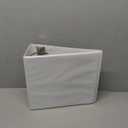 3 Ring Binder, Professional Angle D Ring Binder 5 Inch, Presentation Folder for Standard Pages 8.5 x 11 with Pockets, Crystal Clear View White Binder (1 Pack)