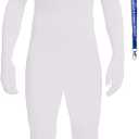 Full Bodysuit With Zipper Helper Unisex Spandex Stretch Adult Costume Zentai Disappearing Man Body Suit (X-Large, White)