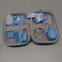 Baby Healthcare and Grooming Kit, Safety Newborn Nursery Baby Care Kit, with Hair Brush Comb, Nail Clipper, Thermometer, Pacifier Clip, Baby Registry Search, Baby Girl Boy Newborn Essentials (Blue)