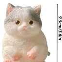 Cat Squishy Squeeze Toys - Kawaii Squishy Fidget Toy, Handmade Cat Fufu Sensory Toys Kit, Cat Lovers Squeeze Toys for Party Favors, Gifts for Adults Kids (Blue & White)