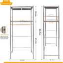 susunnus Stainless Steel Shelf,Kitchen Storage Shelves,Microwave Shelf,Mini Fridge Shelves,Adjustable Layers,Open Lower Tier,Laundry Room, Repository (2tier(23.6x15.7x53.1in))