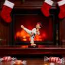 LOGOFUN Karate Boy Ornament Taekwondo Character Doll Karate Taekwondo Figurine Resin Crafts for Office Car Mini Decoration