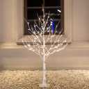 3ft Lighted Birch Tree with 64 Warm White LED Lights