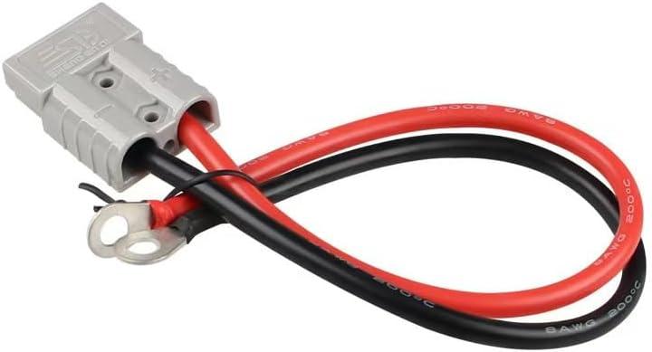 Battery Terminal Connector with Red and Black Cables, Automotive Power Connection Cable Assembly