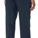 Amazon Essentials Men's Classic-Fit Expandable-Waist Pleated Dress Pant (36W x 28L, Navy)