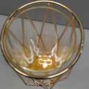 Gold Vase Decorations for Living Room Glass Vase with Metal Rack Stand, Home Decor Flower Vase as Wedding Home Office Centerpiece (Small(22cm))