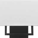 Globe Electric 2-Light Wall Sconce, Matte Black, White Linen Shade, Rectangular Cutout Body, Dimmable, 65000081