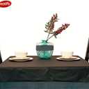 Neatiffy 54 x 108 Inch 6 Pack Rectangle Plastic Table Cloth Picnic/Camping/Party/Banquet Table Cover. Disposable/Reusable Tablecloths -Black