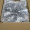 ZMISHIBO Low Profile Ceiling Fans with Lights and Remote, 20 Inch Flush Mount Ceiling Fan with Light, 3000K-6000K Dimmable Fandelier LED Fan Light, 6 Wind Speeds Black Ceiling Fans for Bedroom