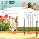Goovilla Garden Fence, Total 25ft(L) x 24in(H) Garden Fencing Animal Barrier, 25 Pcs Rustproof Metal Wire No Dig Fence Panels, Black Decorative Garden Fences and Borders for Dogs, Flower Bed, Patio