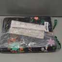 Boho Floral Entryway Rug 2x3, Washable Small Mat for Bathroom and Kitchen, Non Slip Front Door Mat Indoor Entrance, Vintage Style Flower Mat with Rubber Backing, Soft Area Rug for Entry Way (Black)