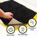 Muddy Mat | Super Absorbent Door Mat Indoor, Microfiber Quick Dry Chenille Entryway Rug, Non-Slip Front Door Mat, Indoor Mats for Entryway, Machine Washable Pet Rug, Black 36"x72"
