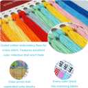 51buyoutgo 11CT Stamped Cross Stitch Kits for Adults - 12x12 in Embroidery Kit with Funny Easy Washable Flower Pattern, Pre Printed Fabric, Fit for DIY Home Decor, Mom Gifts & Stress Relief