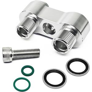 AC Compressor Bracket for LS GM R4 AC Compressor Adapter CNC Aluminum Fitting Straight Adapter