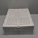 Pinkpum 6 Pack Closet Organizers Storage Bins, Stackable Plastic Drawer Basket for Clothing, Stackable Storage Bins Shelf Storage Container for Closet Wardrobe Bedroom Bathroom Office White