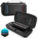 i-Blason Carrying Case for Nintendo Switch 2/Switch 1/OLED, Waterproof Hard Shell Travel Nintendo Switch Case with Large Capacity, 12 Game Card Slots, Fits Switch Games Console & Accessories, Black