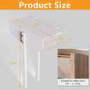Bifold Door Locks Child Safety - Metal Adjustable Bi-Fold Door Lock Fits Under 2" Thick Doors, Double Door Locks Keep Toddler, Cats & Dogs Out of Pantry, Closets, Cabinets, White (2 Pack)