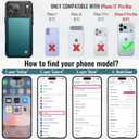 Vinich for iPhone 17 Pro Max Wallet Case with Card Holder, RFID Blocking Credit Slots Kickstand Shockproof Phone Cover Fit for iPhone 17 Pro Max 6.9" Bluish Green