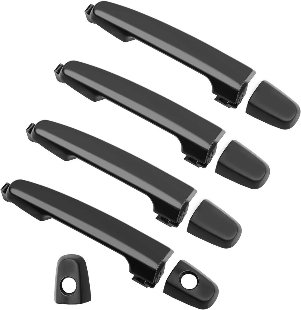 Exterior Door Handle 4Pcs Front Rear Driver & Passenger Side, Compatible with Toyota Camry 2002-2006, 03-13 Corolla Matrix, 04-09 Prius, 2002-2003 ES300, 03-10 Pontiac Vibe, Replaces# 81309 92894