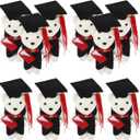 Alipis Graduation Bear Accessories, Cartoon Plush Graduation Bear Doll, Plush Bouquet Decorative Accessories for 2025 College and High School Grad Party, 10PCS