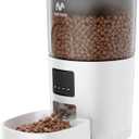 Automatic Cat Feeder - 3L Pet Dry Food Dispenser with Timed Programmable Portion Control, Dual Power Backup, Easy Set Up, 10 Meals Per Day for Cats and PuppiesRemote not Supported (White)