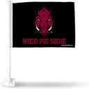 Rico Industries NCAA Arkansas Razorbacks - Black Car Flag with included Pole 16 x 19.5"