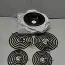 5304430149 5304430150 Black Porcelain Drip Pan Set & MP22YA Electric Range Burner Element Unit Set by Cenipar-Compatible with Frigi-daire Ken-more Cros-ley Tap-pan Range Oven/Stove