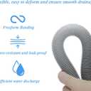 10ft Washing Machine Drain Hose Extension Kit - Universal for Washer, Dishwasher & Dehumidifier, 7-Piece Set with U-Bracket, 4 Clamps & Adapter