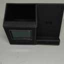 Multifunctional Pen Holder and Organizer for Desk with Wireless Charger, Digital Indoor Thermometer and Humidity Gauge, Home Office Organizers and Storage (Battery Included) (Black+Digital Clock)