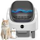 OROLEY Self Cleaning Cat Litter Box, Open-Top, Automatic Litter Box, Odor Control Robot, 96L APP Real-Time Monitor, Cat Litter-Boxs for Multiple Cats, Infrared Safety Sensor, Gray