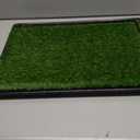HQ4us Dog Grass Pad with Tray Small 23" x 16" Dog Litter Box Toilet for Puppy (No Grate) with 2×Artificial Grass for Dogs with Hemmed Edge, Pee Pads for Dogs, Realistic, Less Stink, Potty for Balcony