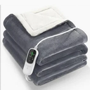 Grey And White Heated Wearable Blanket One Size