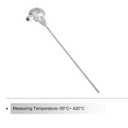 MECCANIXITY PT100 1/2" NPT RTD Thermocouple Stainless Steel Temperature Sensor Probe Terminal Head -50 to 420C, 8x400mm