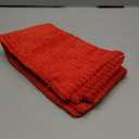 Home Brilliant Red Throw Pillow Cover for Decor Striped Plush Velvet Corduroy 24x24 Pillow Cover Large for Christmas Couch Sofa Floor 24 x 24 inch (60cm), Red