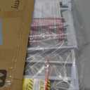 Baby Gate No Drilling, 29"-40" Auto Close Dog Gate Indoor for Doorways & Stairs, Pressure Mounted Adjustable Pet Gate, Easy Walk Through Child Gate for Children & Pets Stroller Friendly, White (29-40"Wide, 28"Tall)