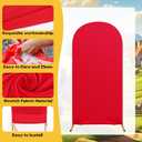 Cartoon Arch Backdrop Cover Set of 3 Cow Arch Covers Red Spandex Stretch Backdrop Stand 4ft, 5ft, 6ft for Wedding Birthday Banquet Ceremony Decoration