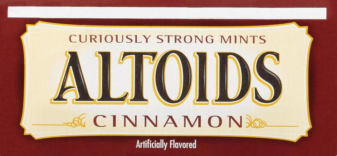 Altoids Curiously Strong Mints, Cinnamon, 1.76-Ounce Tins (Pack of 12) (EXP 02/09/27)