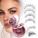 2 Pairs Magnetic Eyelashes with Applicator: Natural Look, Reusable, No Glue Needed, Wendy Lashes, CX0305, 079+B01