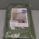 KOUFALL Dark Olive Green Curtains for Living Room 84 Inches Long,Sheer Grommet Linen Vintage Boho Curtains for Bedroom 2 Panels Set,Moss