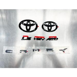 Genuine Toyota 2025 + Camry Hybrid LE AWD Gloss Black Emblem Overlays
