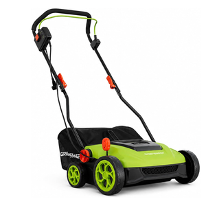 GreenSweep TurfoMax 2.0 Artificial Grass Sweeper | Electric Turf Sweeper for Synthetic Lawns, 5 Height Settings, Foldable Handle, Collection Bag Included, Lifts Flattened Grass & Collects Debris