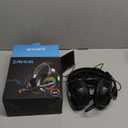 ZIUMIER Gaming Headset with Microphone, Compatible with PS4 PS5 Xbox One PC Laptop, Over-Ear Headphones with LED RGB Light, Noise Canceling Mic, 7.1 Stereo Surround Sound (Black)